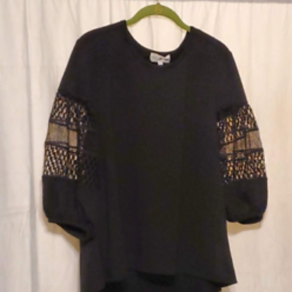 Thyme & Honey Pullover Top-XL-Black-NWT (WC16)